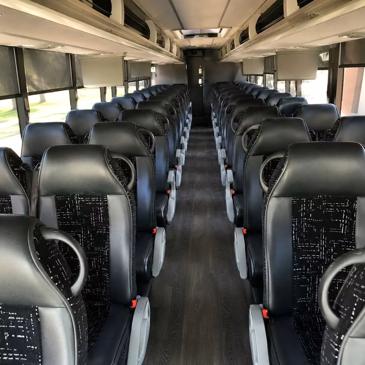 56 passenger charter bus interior